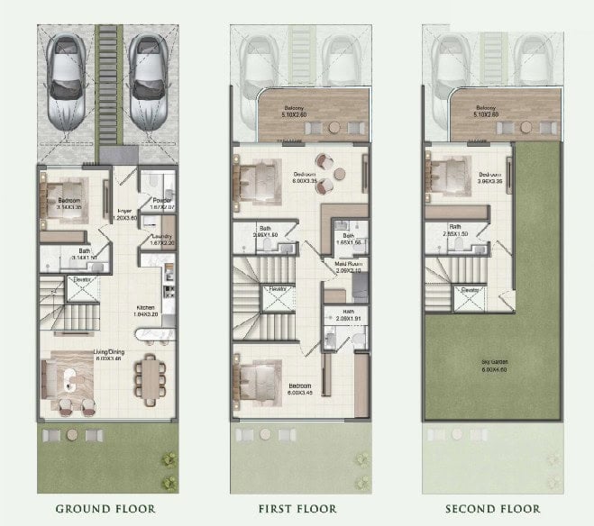 4-BR Townhouse plan
